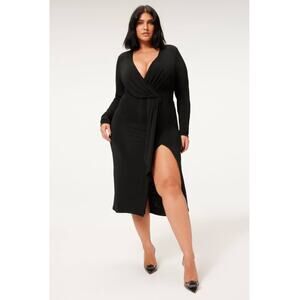 Elegant Black Wrap Dress